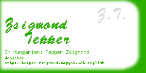 zsigmond tepper business card